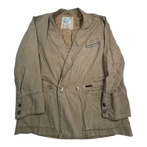 Jingler Mens Khaki Safari Adventure Double Breasted Blazer Size M‎